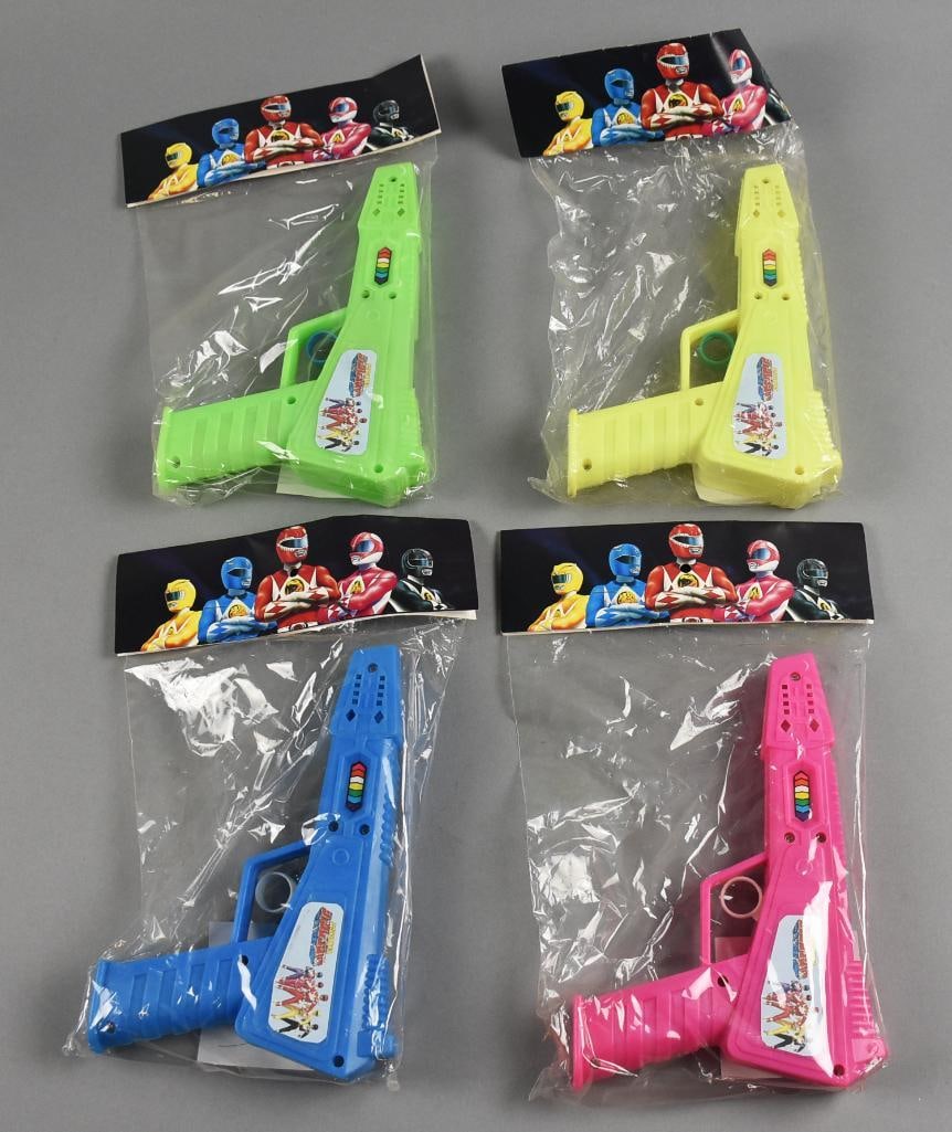 Vintage Power Rangers Plastic Space Guns - Import-MIP-NOS: Four different colors, all unbranded. Single owner collection from the largest toy collector on the West Coast.