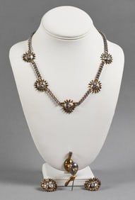 Sergio Bustamante Sterling Vermeil Sun Jewelry, Mask Pendant