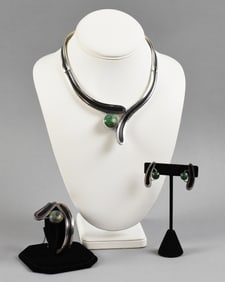 Sigi Pineda Taxco Sterling Modernist Floating Orbs Jewelry