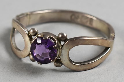 Los Ballesteros Taxco Mexico Sterling Amethyst Bracelet