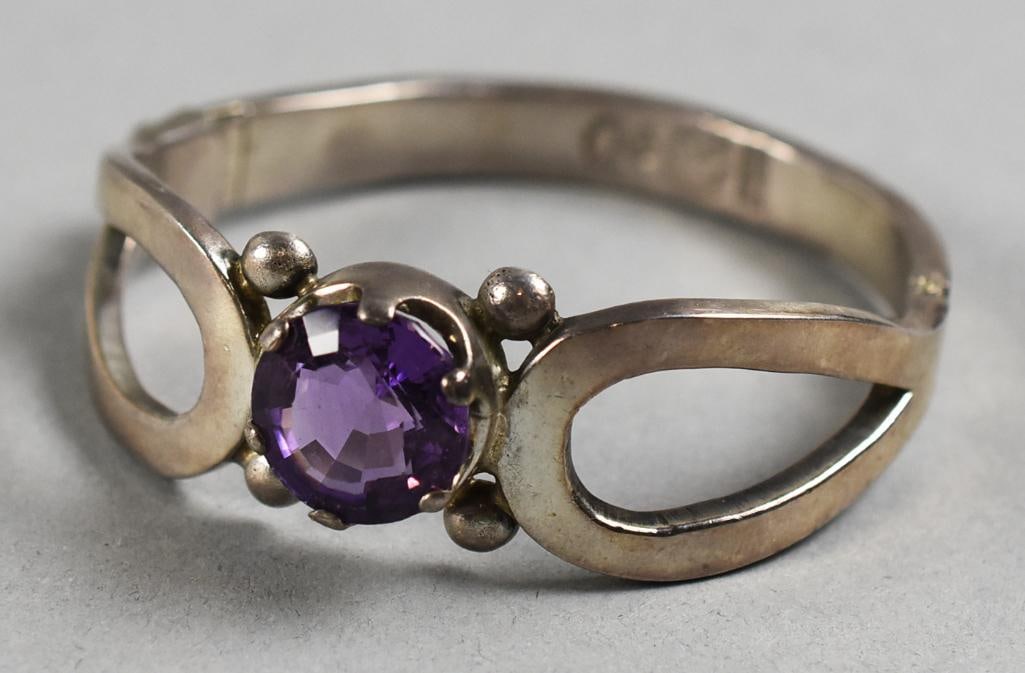 Los Ballesteros Taxco Mexico Sterling Amethyst Bracelet (1 of 6)