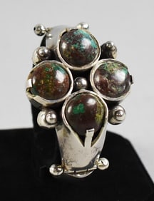 Taxco Mexico Sterling Turquoise Bracelet Los Ballesteros