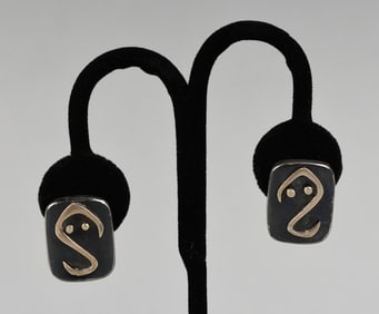 Designer Taxco Sterling Earrings Pineda Aguilar
