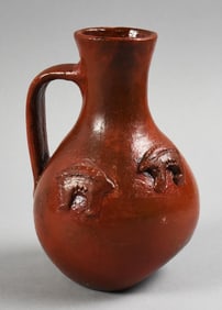 Faye Tso Navajo Ceremonial Pitcher w/ Relief Bears