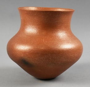 Felipe Ortega (Apache, 1952-2018) Micaceous Clay Olla