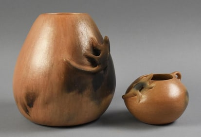 Rose Naranjo Tewa (Pueblo) Lizard Pottery Jars