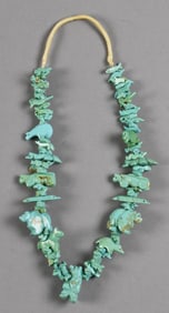 Native American Zuni Turquoise Fetish Cluster Necklace