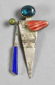 Jack Whitaker Shop Navajo Abstract Figural Brooch