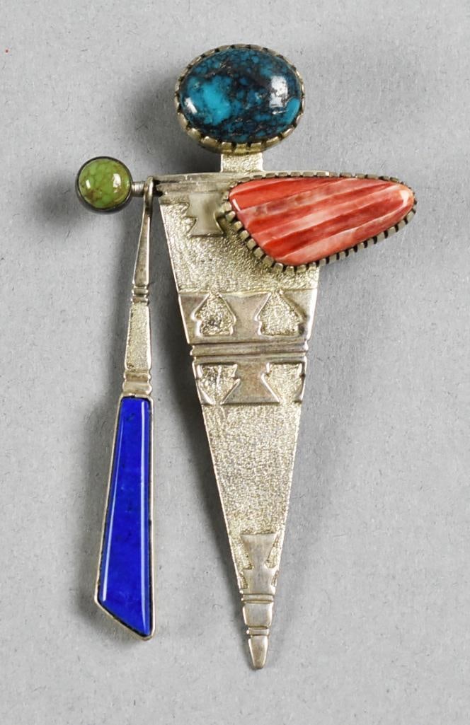 Jack Whitaker Shop Navajo Abstract Figural Brooch (1 of 6)
