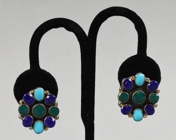 Sterling Multi Stone Earrings