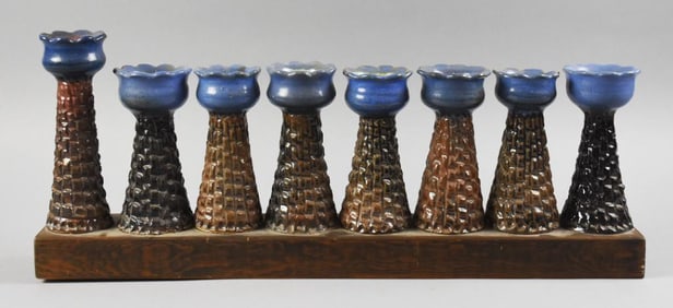 Vintage Italian Bitossi Style Ceramic Multi Candle Holder MCM