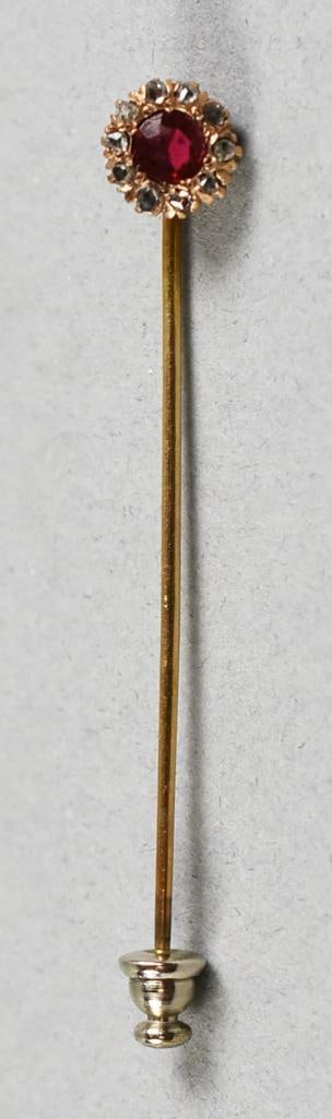14k Diamond & Ruby Stick Pin (1 of 5)