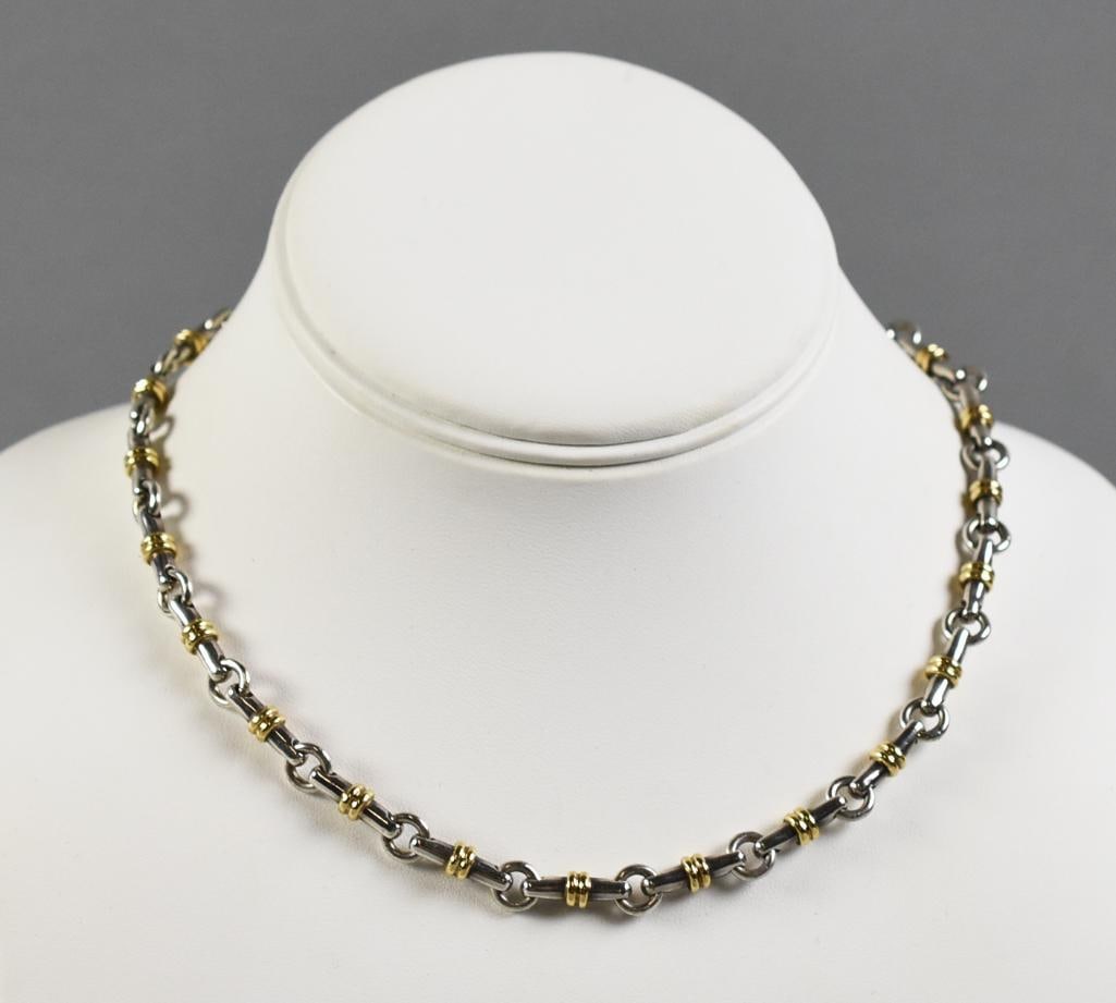 Tiffany Sterling & 18K Gold Horse Bit Necklace, Bracelet (1 of 10)