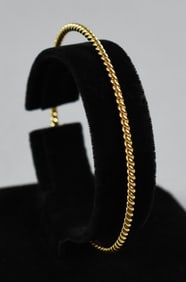 Tiffany & Co Style 14K Twist Bangle Bracelet