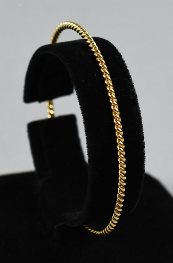 Tiffany & Co Style 14K Twist Bangle Bracelet (1 of 6)