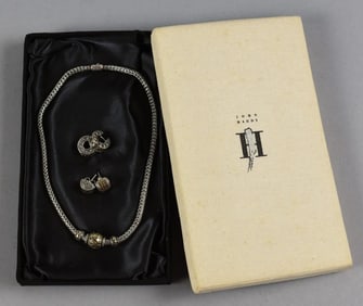 John Hardy Sterling & 18K Dot Collection Necklace, Earrings