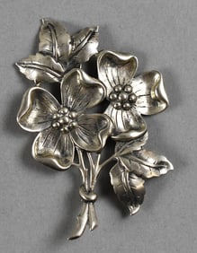 Danecraft Dogwood Flower Bouquet Brooch