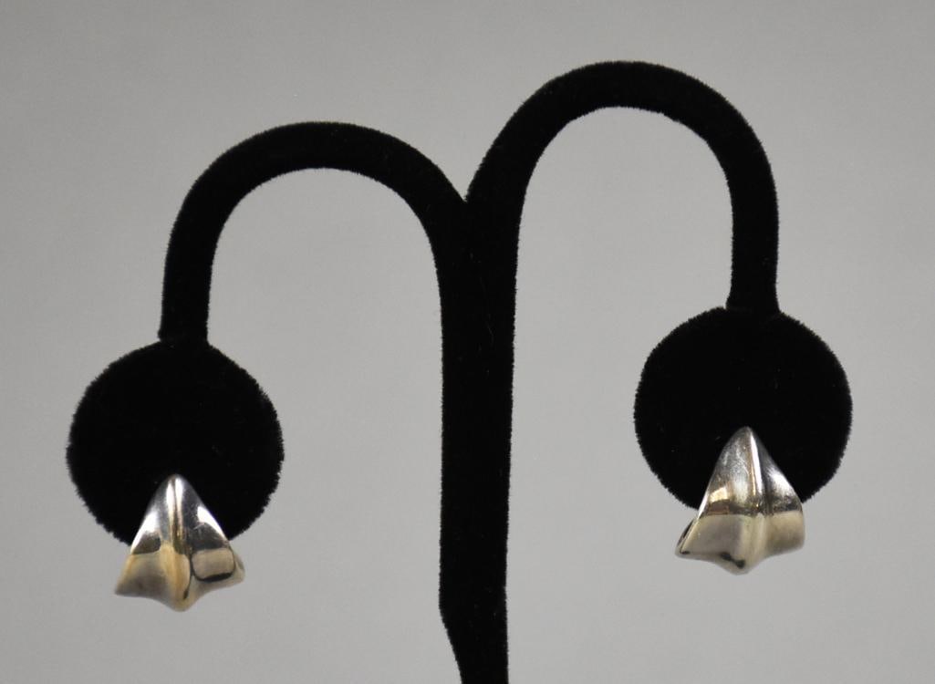 Tiffany & Co Sterling Paloma Picasso Olive Leaf Earrings (1 of 6)