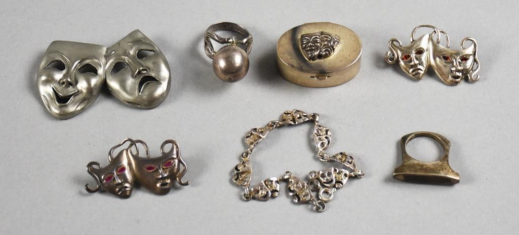 Sterling Theater Mask Jewelry Assortment (1 of 10)
