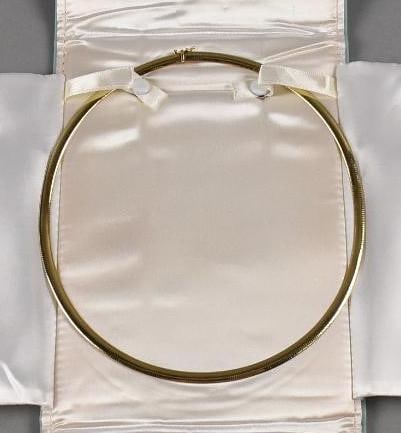 14K Yellow Gold Omega Chain Necklace (1 of 9)