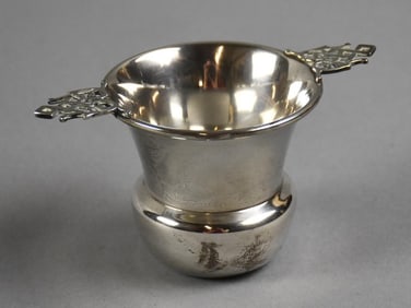 Moss Sterling Silver Double Handle Cigarette Cup