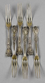 1902 R. Blackington & Co Azalia Sterling Strawberry Forks