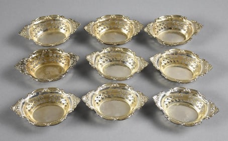 c1950 Gorham Sterling Cromwell Nut Dishes