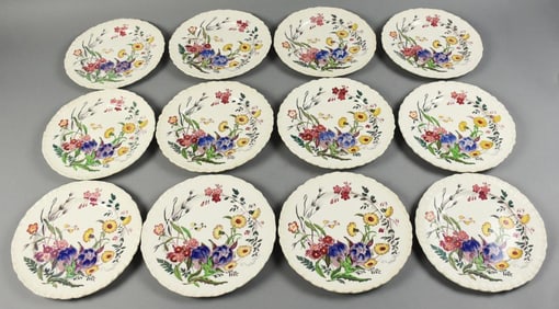 1920-57 Wedgwood Etruria Ranunculus Dinner Plates