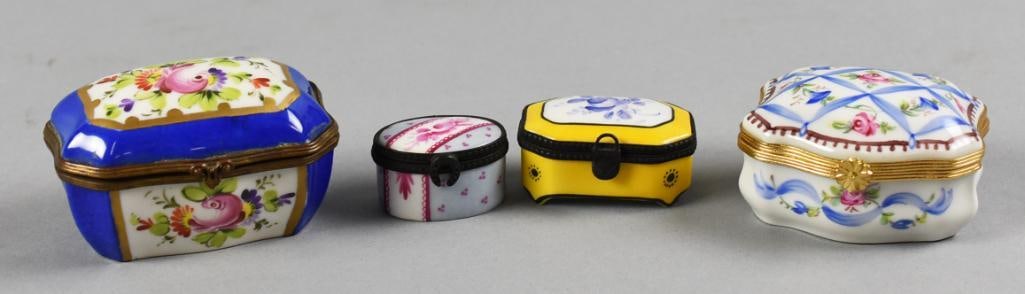 (4) Vintage Limoges Porcelain Trinket Boxes (1 of 6)