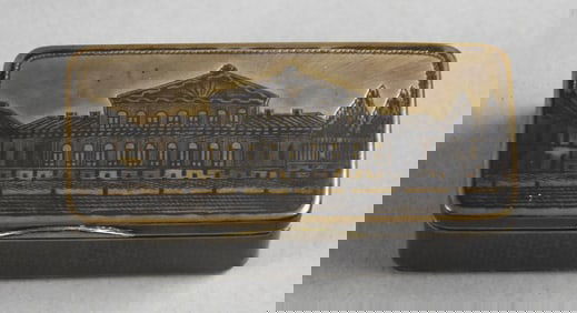 19th Century Moscow Russia Silver Snuff Box