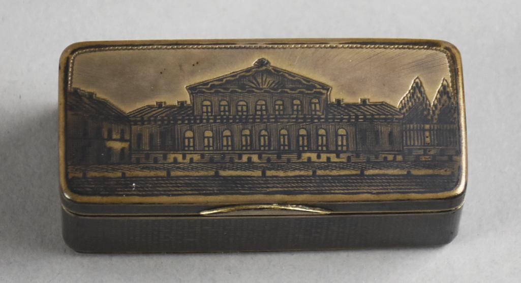 19th Century Moscow Russia Silver Snuff Box (1 of 9)