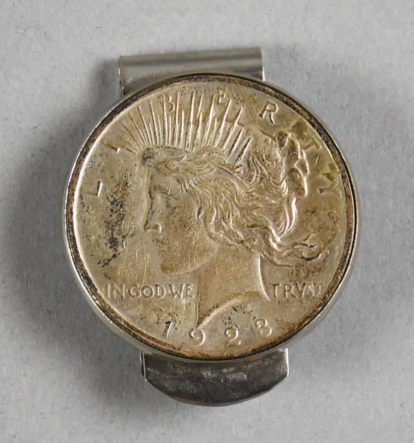 Howdy Podner 1923 Peace Dollar Money Clip, Las Vegas (1 of 3)