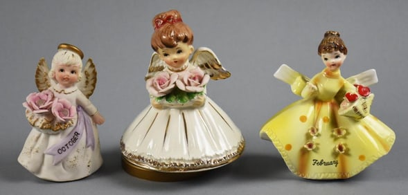 Vintage Lefton Figurines & Sankyo Music Box Figurine