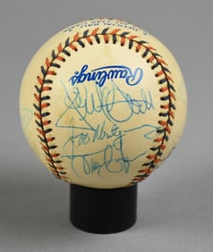 Langston, McGwire, Mussina Multi-Signed All Star Baseball