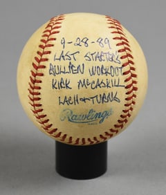 Last Bullpen Workout Ball of the 1989 California Angels Season