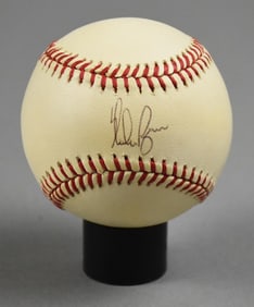 Nolan Ryan Hall of Fame Pitcher Signed Baseball