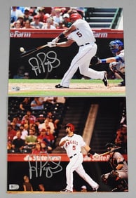 Albert Pujols Signed Spring Training Photos Hologram Sticker