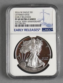2016 W Silver Eagle Lettered Edge Early Rel. PF 69 Ultra Cameo