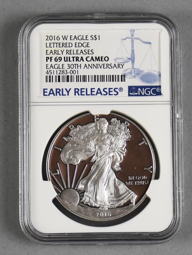 2016 W Silver Eagle Lettered Edge Early Rel. PF 69 Ultra Cameo (1 of 2)