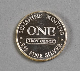 Sunshine Mining 999 Fine Silver Eagle One Troy Ounce