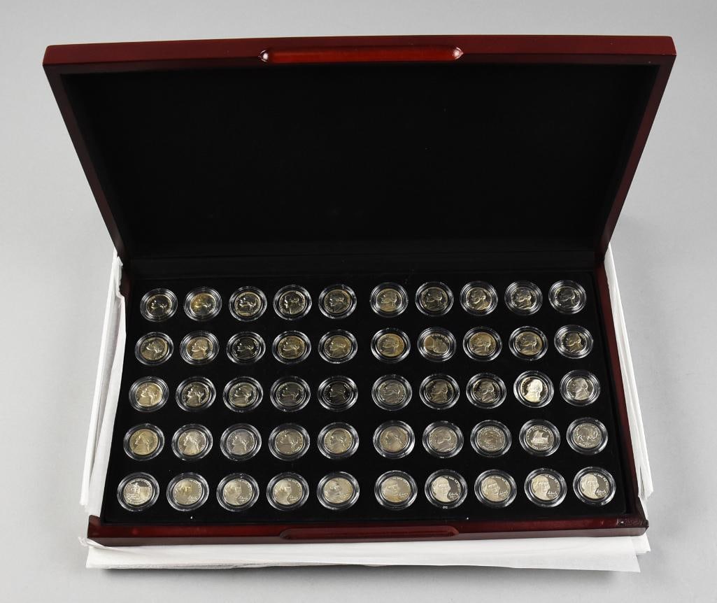 Jefferson Nickels 1964 to 2014, 50 Years, 50 Coins: This display is 50 years of Jefferson nickels from 1964 to 2014 for a total of 50 coins.