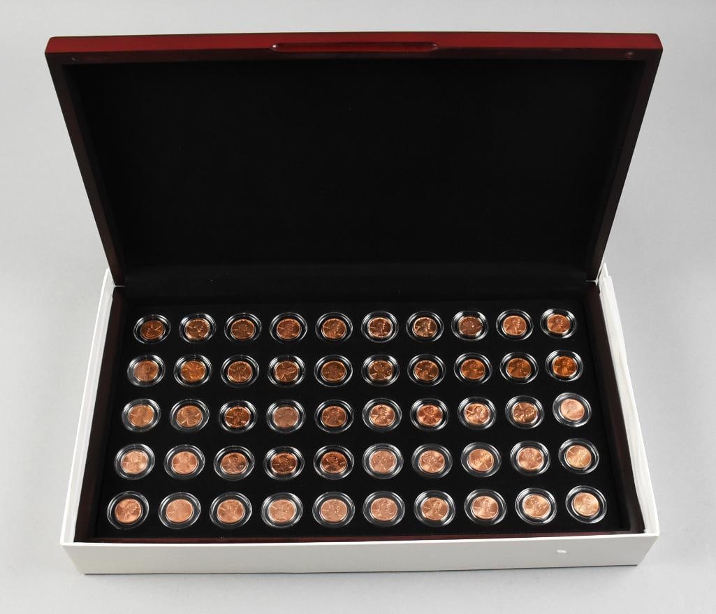 Lincoln Head Penny Set, 50 Year Set in Display Case (1 of 4)