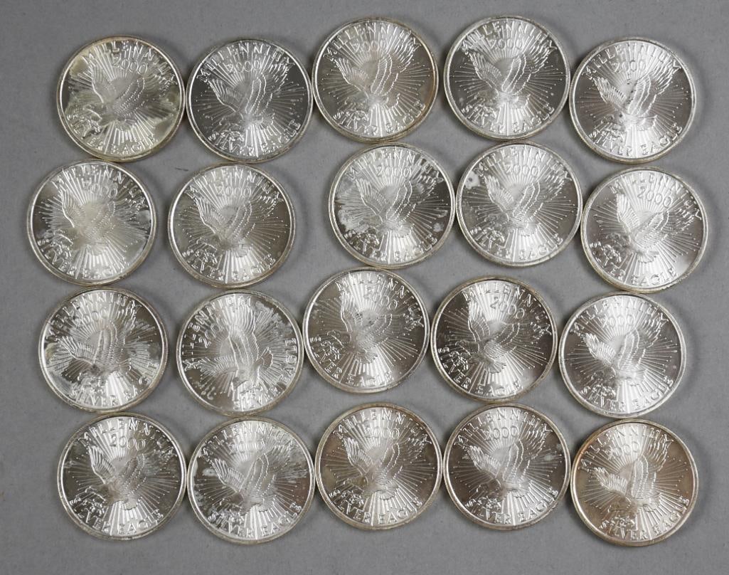 (20) Sunshine Mining 999 Fine Silver Eagles Troy Ounce (1 of 4)