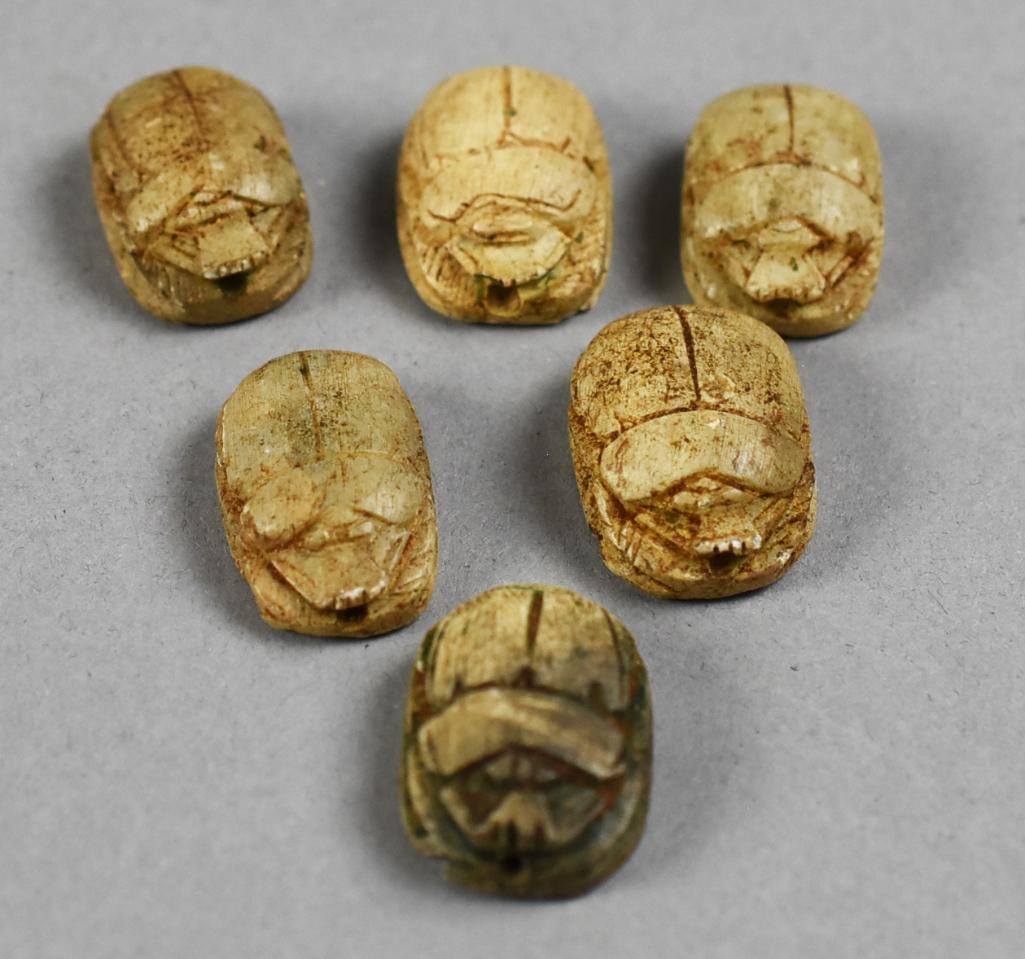 Grouping of Six Egyptian Scarabs (1 of 3)