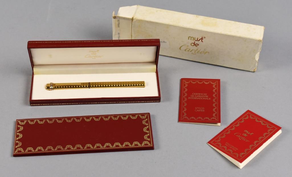 Must de Cartier Paris Ballpoint Pen, Box with Certificates (1 of 10)