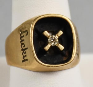 Vintage O.C. Tanner 10K Diamond Lucky  Ring