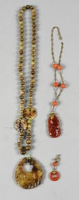 Vintage Chinese Jade and Coral Jewelry Assortment