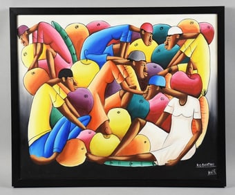 Robertho Haitian Marketplace Acrylic on Canvas