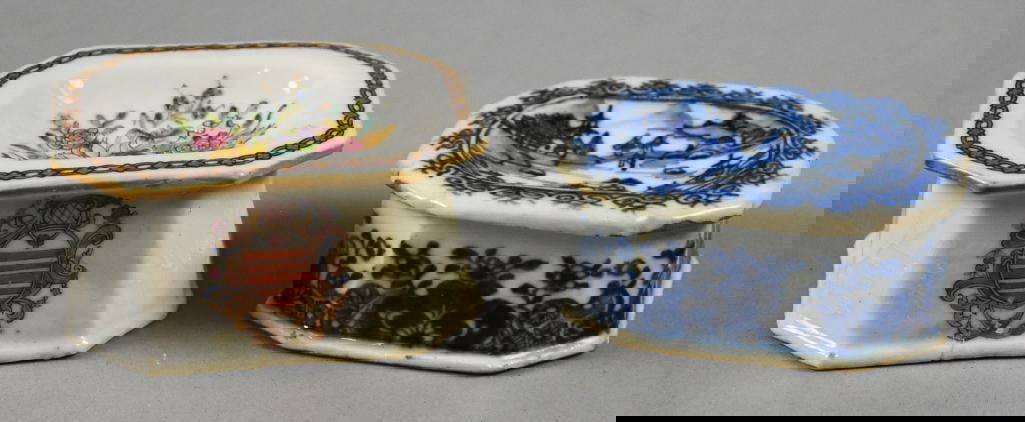 Antique Chinese Export Porcelain Open Salts