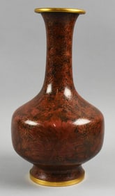 Vintage Large Chinese Floral Cloisonne Vase